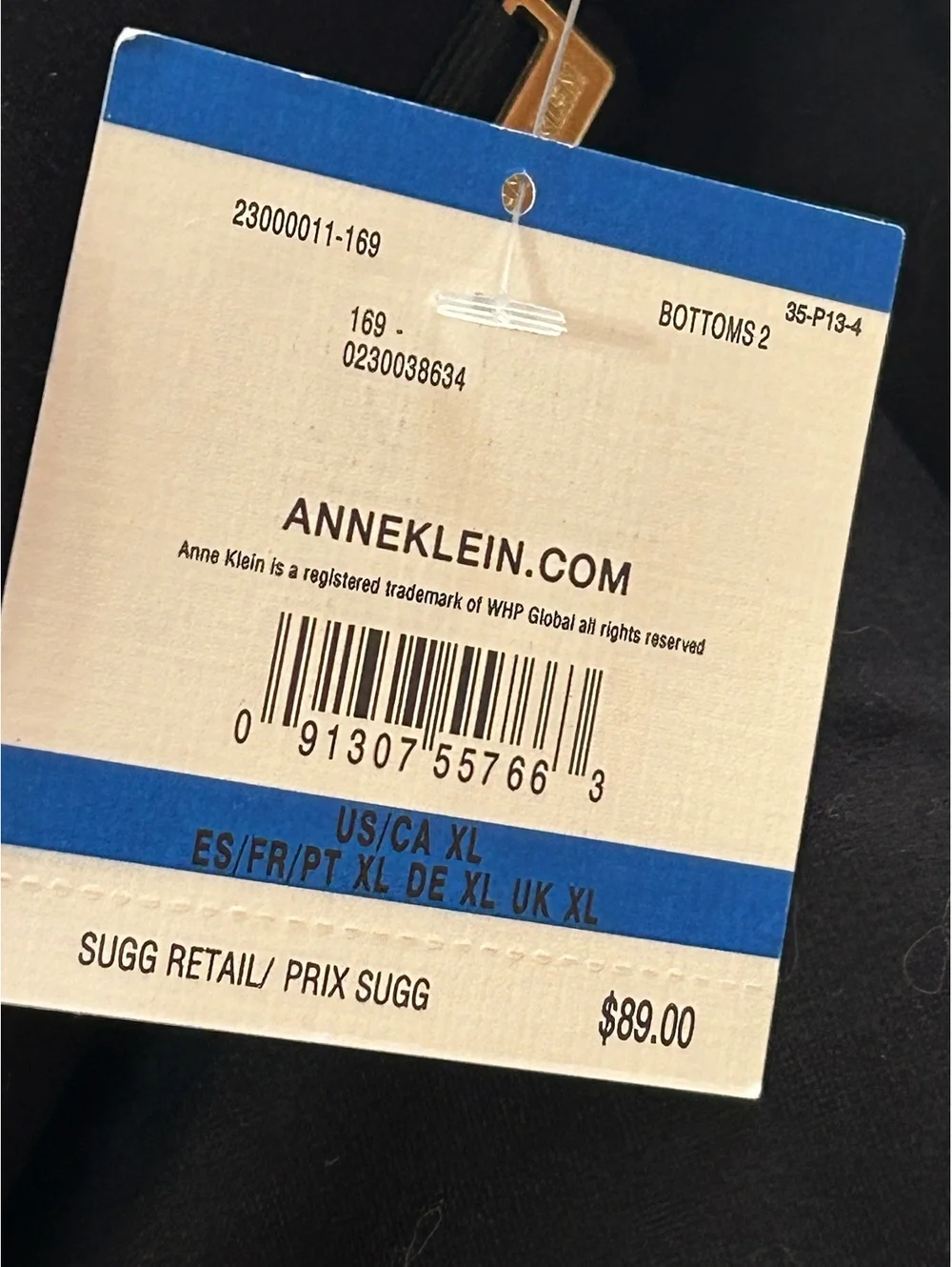 NWT Anne Klein Black Dress Pants XL